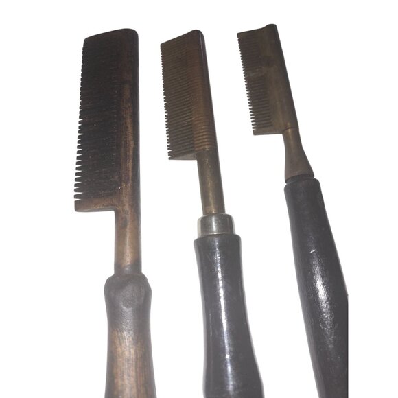 Vtg Hot Comb Lot 6 Kentucky Maid Professional Stove Marcel Silk Press 4B Antique - Picture 2 of 8